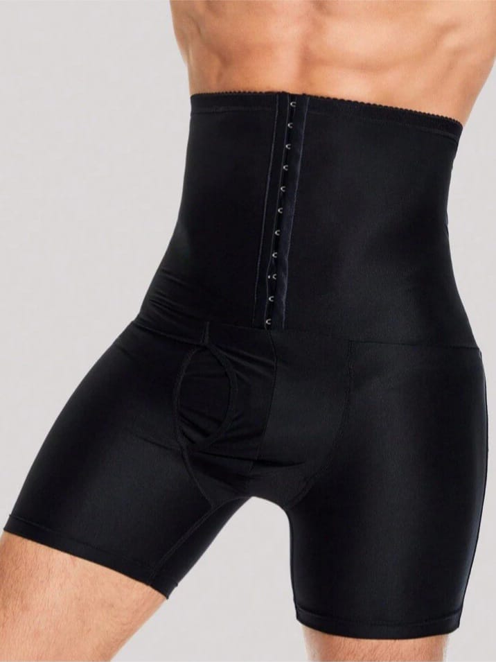 Men's High-Waist Compression Shapewear Shorts – Waist Trainer Body Shaper Underwear